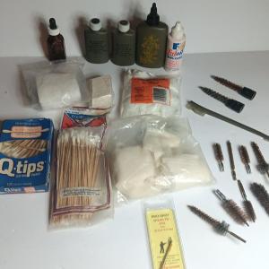 Photo of Firearm cleaning accessories. - Cleaning chemicals - pads - tips and more