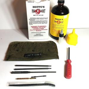 Photo of New Hoppes Powder Solvant with Military issued gun cleaning kit in canvas bag - 
