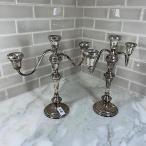 Photo of Sterling silver candelabra - set of 2
