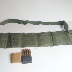 Photo of Bandoleer with Cal 30 Ball M2 Ammunition in 8 round clips
