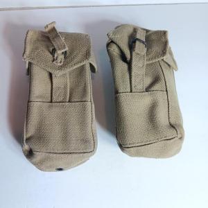 Photo of Two Vintage 1972 marked Military Canvas bag / Pouches - Vietnam War era Ammo /Ma