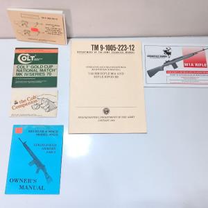 Photo of Firearm books and Manuals - Colt M1A Rifle - 7.62 Rifle M14 and bipod M2 and mor