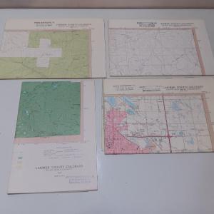 Photo of Vintage 1977 Larimer County, Colorado topographical maps series 1 -4