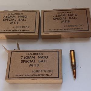 Photo of 7.62 Special ball M118 Ammunition 60 total rounds