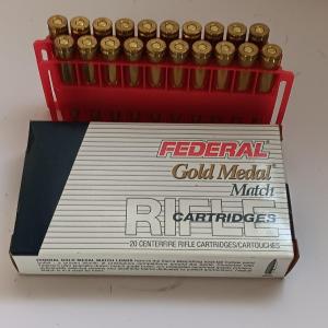 Photo of Federal Gold medal match Rifle cartridges 308 Winchester 168 Grain Ammunition