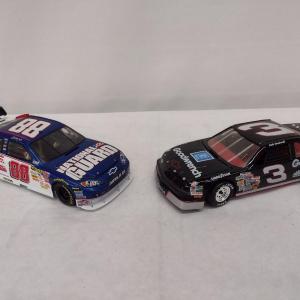 Photo of Pair of NASCAR Dale Earnhardt #3 Goodwrench and Dale, Jr #88 National Guard Die 