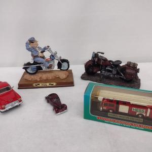 Photo of Collection of Die Cast and Resin Replica Cars, Trucks, and Motorcycles