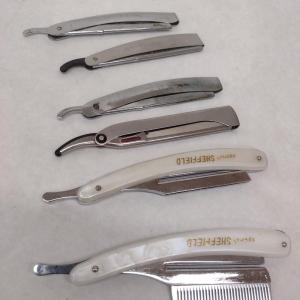 Photo of Set of Six Vintage Various Brands Groom and Shave Straight Razors (#11)
