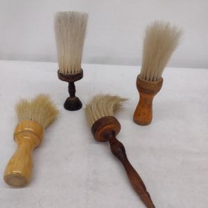 Photo of Set of Four Vintage Barber's Brushes