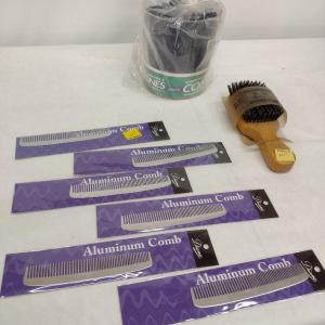 Photo of R.S. Stein Wooden Handle Hairbrush, Aluminum Combs, and Unbreakable Combs New St