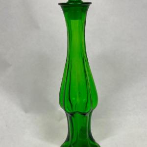 Photo of Green Glass Tall Flower Bud Vase