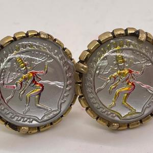 Photo of Vintage men's jewelry - Cuff Link Set with Asian Thailand Design