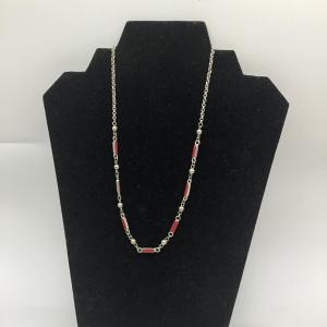 Photo of Red and silver necklace