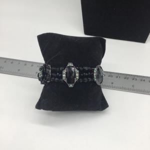 Photo of Black faux rhinestones bracelet