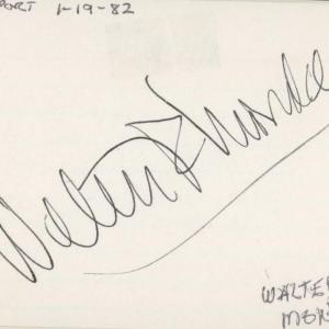 Photo of Vice President Walter Mondale signature