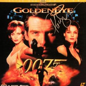Photo of Pierce Brosnan signed GoldenEye LaserDisc