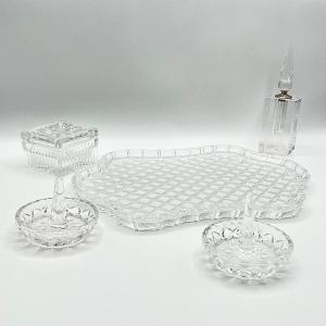 Photo of Five (5) Piece Glass Vanity Set