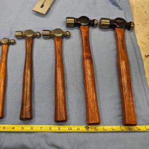 Photo of Set of 5 Vintage Craftsman Ball Pein Hammers