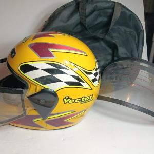 Photo of TK Designs Vector USA DOT Helmet with helmet bag and accessories