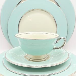 Photo of CASTLETON ~ Turquoise ~ 6 Piece Service For 6 ~ 2 Serving Pieces ~ (38 Pieces To