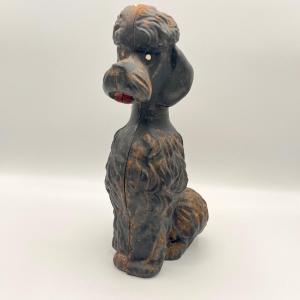 Photo of Vtg. 11" Cast Iron Poodle Coin Bank
