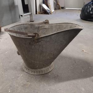 Photo of Vintage Galvanized Metal Ash Bucket (Choice A)