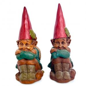 Photo of Tom Clark Signed - Clarence With and Without Wings - 4-1/2" Tall Gnomes