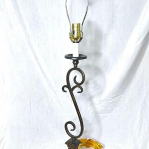 Photo of Metal Scroll Design Table Lamp