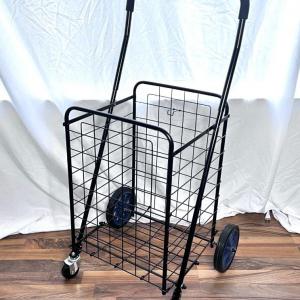 Photo of Black Foldable Utility Travel Shopping Basket Cart