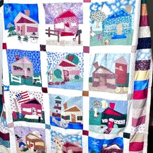 Photo of Handmade Patchwork Seasons/Holidays Themed Quilt with Loops