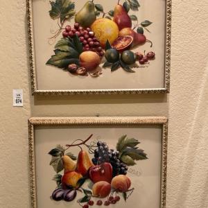 Photo of 2 framed fruit art