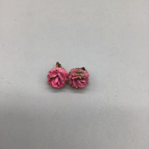 Photo of Vintage pink rose clip on earrings