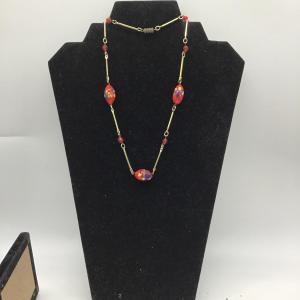 Photo of Vintage red beaded necklace