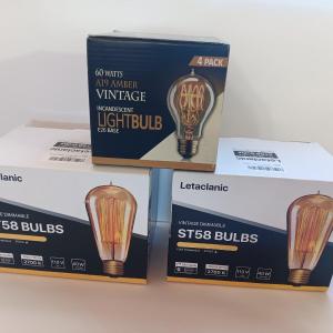 Photo of Three new boxes of Letaclanic Vintage Dimmable bulbs ST58 110 Volt