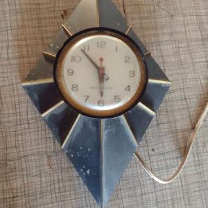Photo of Vintage General Electric Wall Clock- Diamond Shape, Mid-Century- In Working Cond