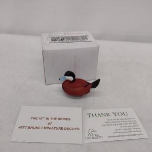 Photo of Ducks Unlimited Jett Brunet Miniature Decoy- Ruddy Duck