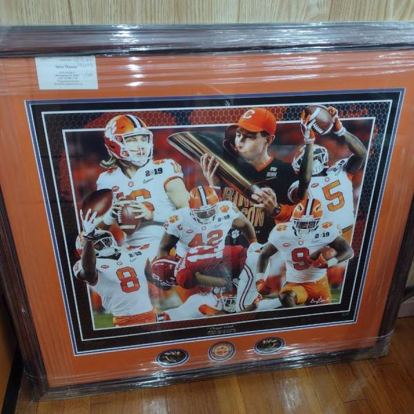 Photo of Framed Print Clemson Tigers 2018 National College Football Championship 'Orange 