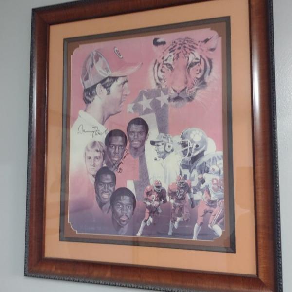 Photo of Danny Ford, Homer Jordan, Perry Tuttle Autographed Clemson Tiger Football Greats
