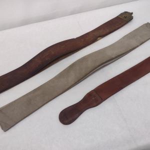 Photo of Set of Three Straight Blade Leather Sharpening Strops
