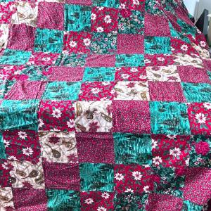 Photo of Vintage Hand Made Patchwork Christmas Quilt