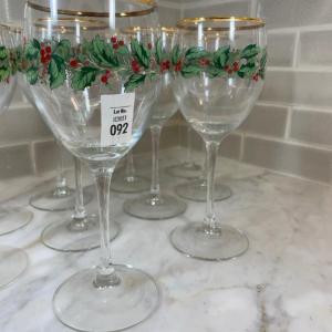Photo of Berry and Holly wine glasses
