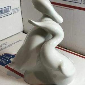 Photo of Vintage Royal Dux 7in Tall White Ducks Figurine Made in Czech. as Pictured.