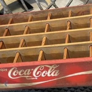 Photo of Vintage Coca-Cola Red Wooden 24 Bottle Coke Crate in VG Preowned Condition as Pi