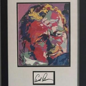 Photo of Arnold Palmer / Leroy Neiman signed collage