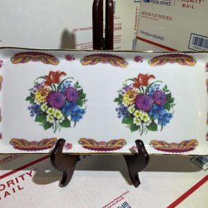 Photo of T. LIMOGES Appetizer/Bread Tray 13" Long, Made in Portugal in VG Condition.