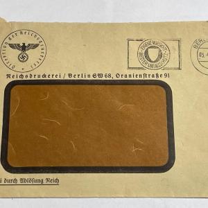 Photo of Vintage World War II German Envelope Empty in Good Preowned Condition.