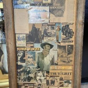Photo of Vintage Mid-Century John Wayne "DUKE" Magazine/Newspaper Clipping Collage/Compos
