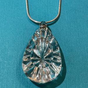 Photo of Vintage Lucite Pendant on a Sterling Silver Snake Chain in Very Good Preowned Co