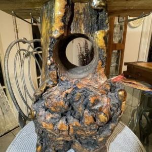Photo of Vintage Backwoods Arts Tree Trunk Stool/Table 14.25" Tall, 14.25" Wide x 7" in G