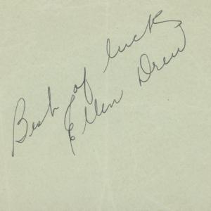 Photo of Ellen Drew signature cut